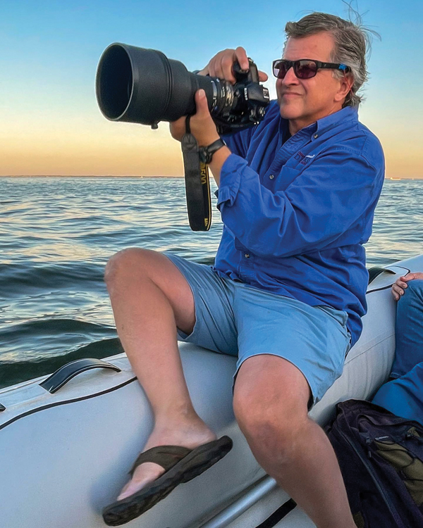 photographer on a boat