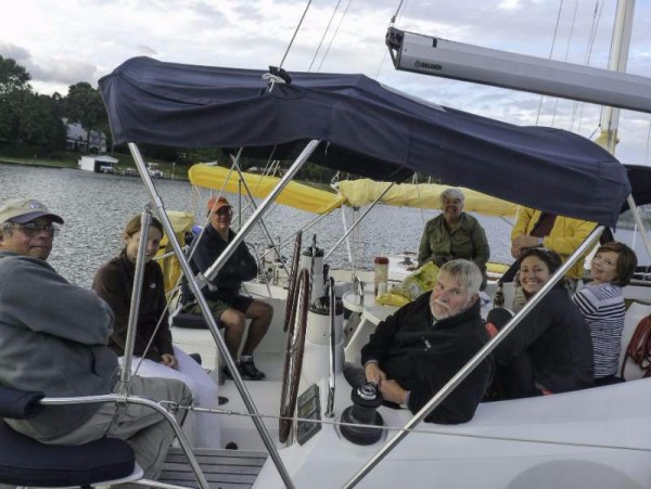 (L to R): Mark Smaniotto, Carolyn Cambor, Steve Schmidt, Michael Vlam, Caitlin Youngster, Jan Drury, Debra Woodruff-Capra is behind. Photo by Jane Herrington 