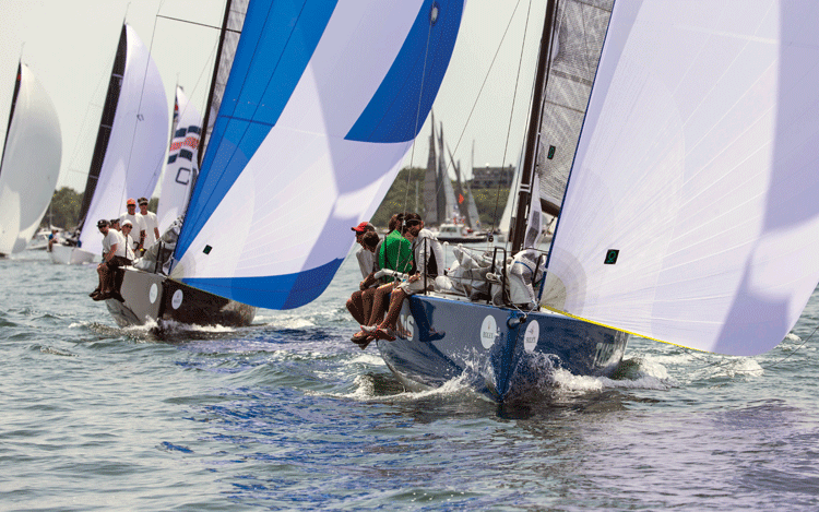 The game downwind is all about constant pressure. Photo courtesy of Quantum Sails