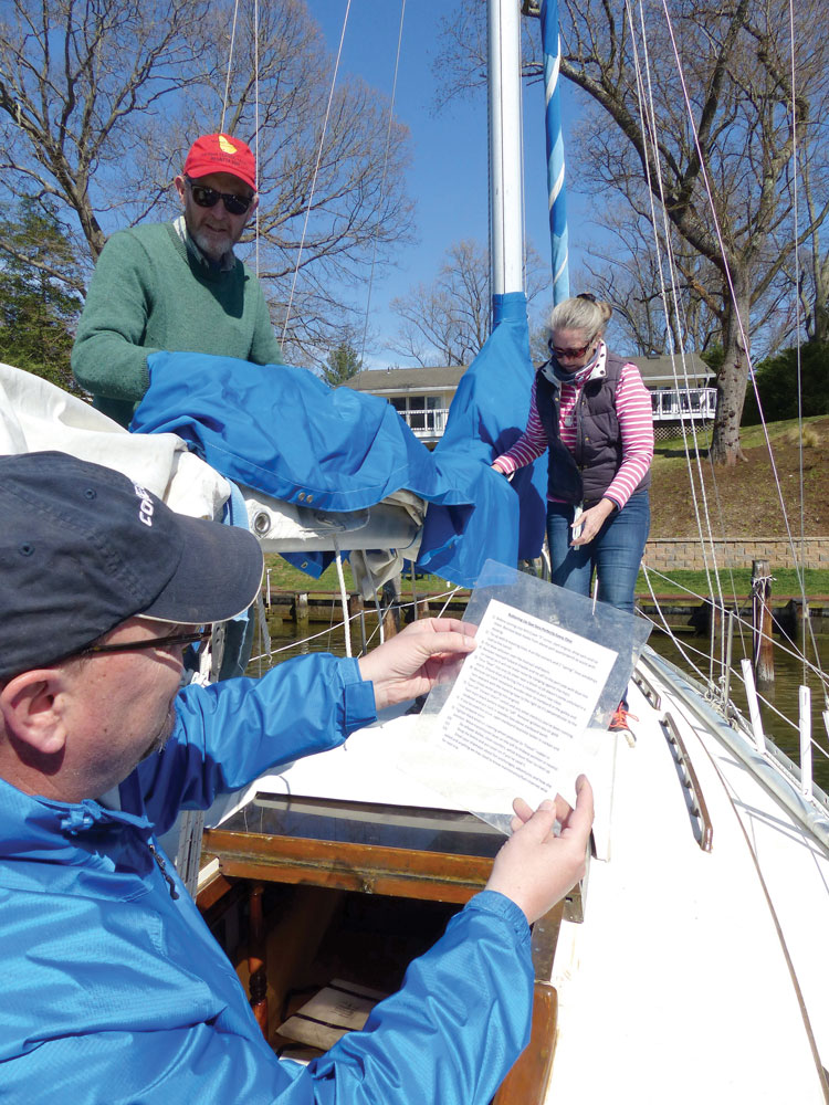 Laminated checklists enhance your ability to handle your sailboat with confidence.