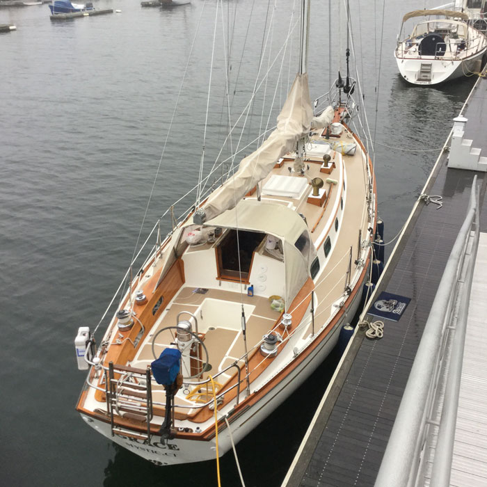 In 1982 Ted's father purchased a new 38-foot Shannon, which the whole family enjoyed so much that Ted and his wife moved from Pennsylvania to Easton, MD, to be closer to the water and the boat.