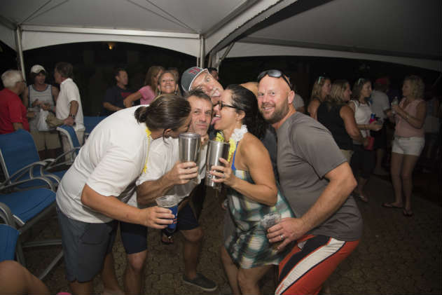 A dark and stormy night at the Screwpile Regatta. Photo by Lexi Pline/ SpinSheet