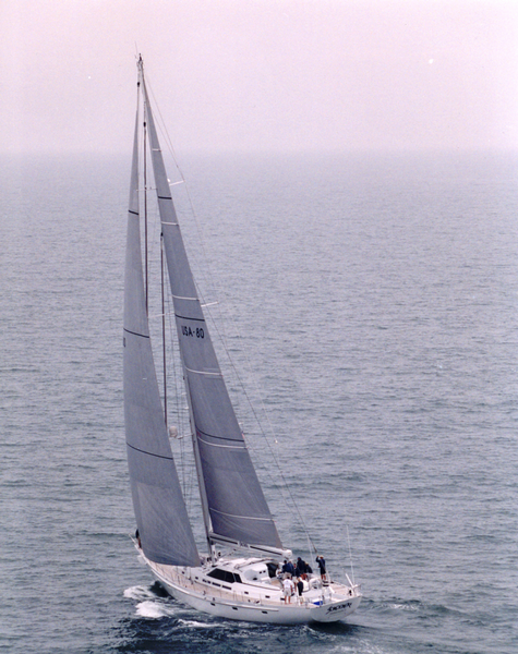 Sorcerer under sail. Courtesy of NSHOF.org