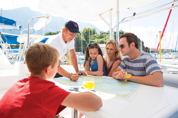 Before leaving the charter base, ask for a chart briefing. Photo courtesy of Sunsail