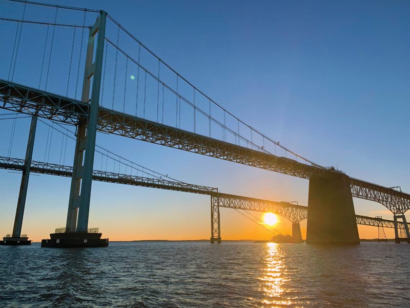 Bay Bridge view while cruising