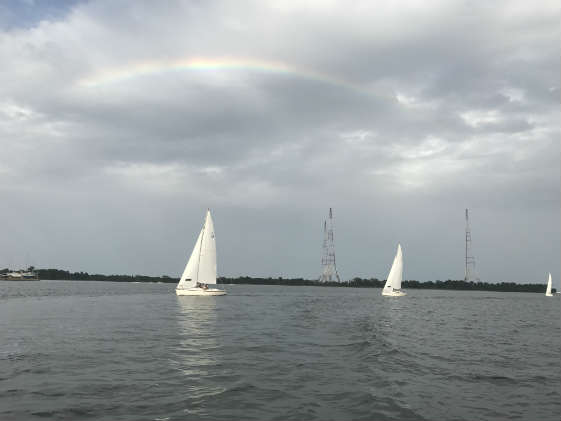 USNA JV Offshore Practice under the rainbow