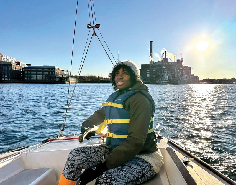 woman sailing