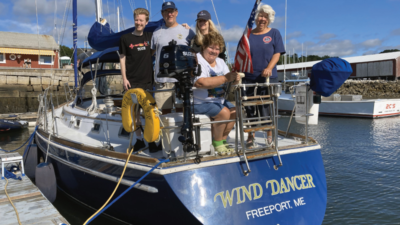 Wind Dancer crew on charter