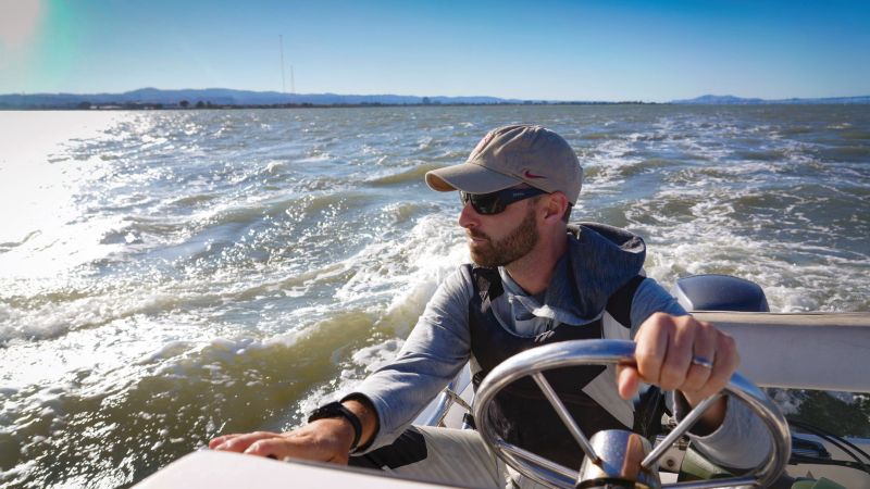 Brian Swingly on a coach boat
