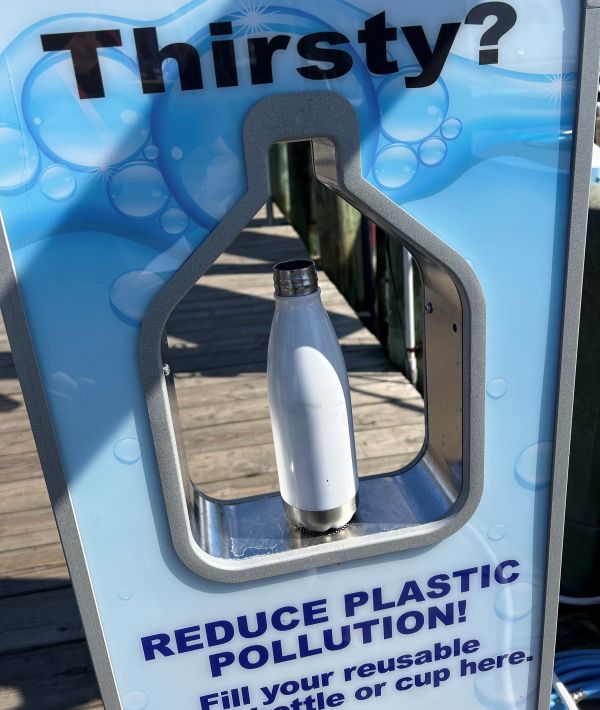 Water bottle refill station at the Annapolis Powerboat Show 2024