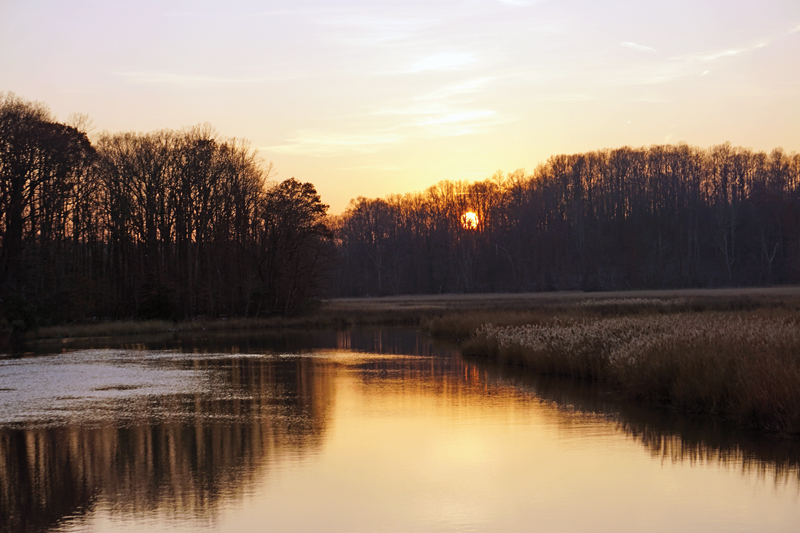 Chesapeake winter sunset