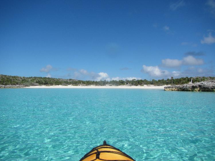 The Bahamas offer many places where cruising sailors can take advantage of a paddle board or kayak