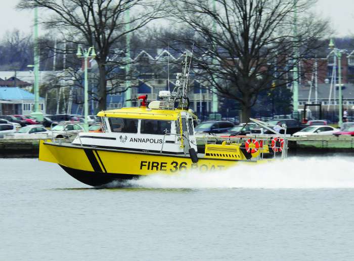 fireboat on water