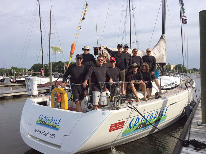 The Sailing Vessel Crocodile and her owner &quot;Gus&quot; Ward and crew 2017 Annapolis Newport Race