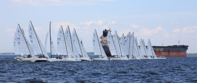 j70 sailboat race start