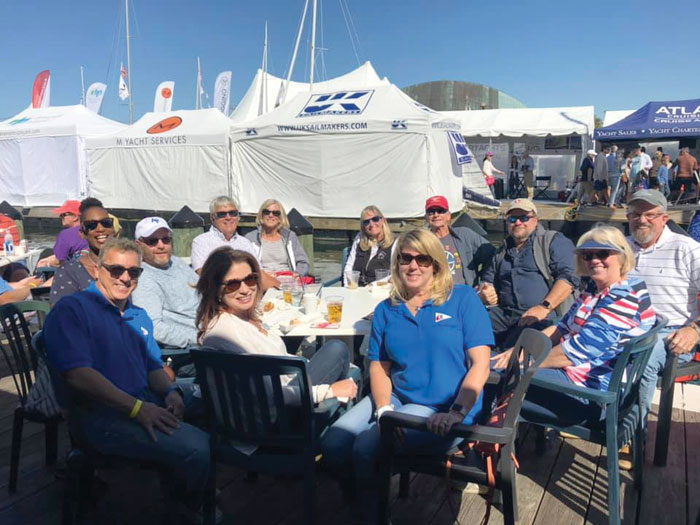 Hunter Sailing Association members at the Annapolis Boat Show