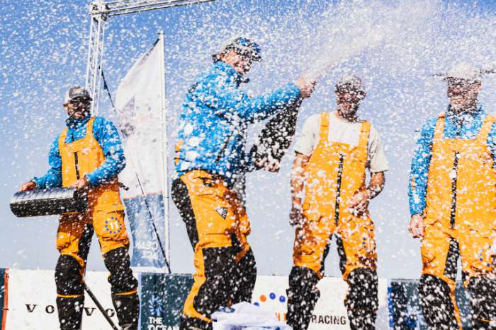 11th hour racing champagne in port race win