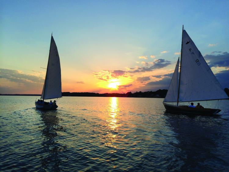Sailing sailboat chesapeake bay