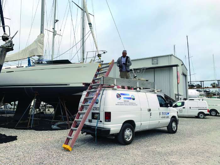 winterization sailboat land photo