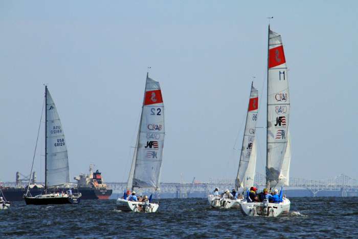 crab sailboats racing 
