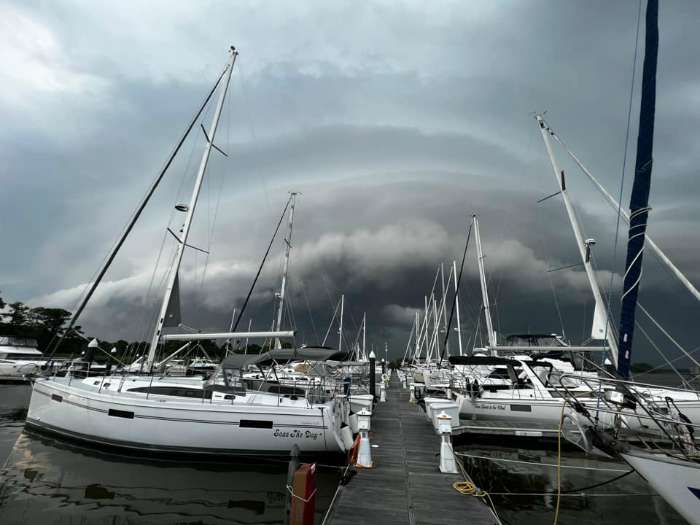 captain joe thunderstorm on chesapeake bay