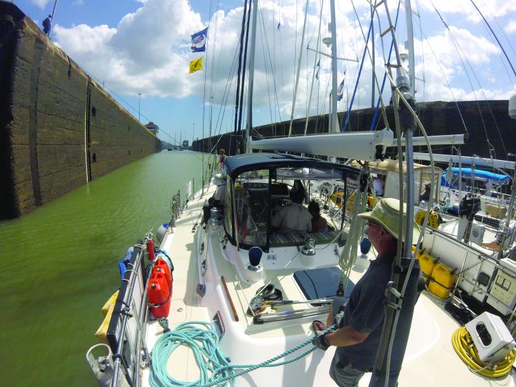 Go Pro shot going through the Panama Canal