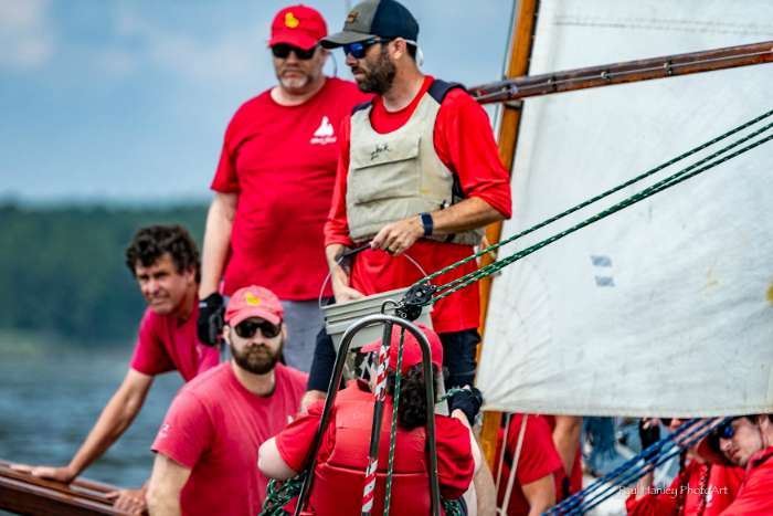 log canoe sailing