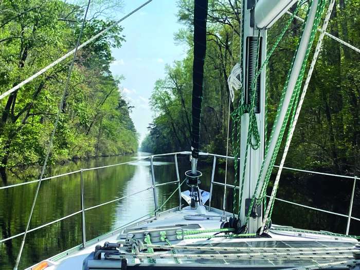 sailboat in dismal swamp