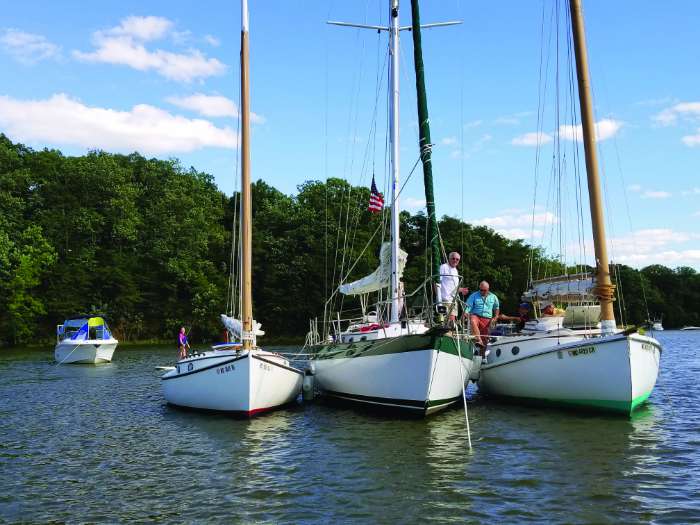 sailboats anchoring chesapeake bay