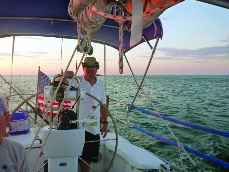 Doug at the helm