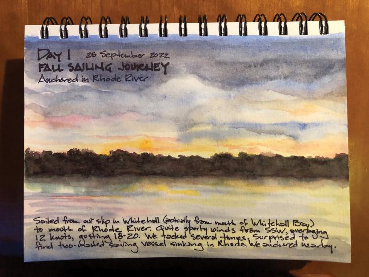 watercolor sailing log