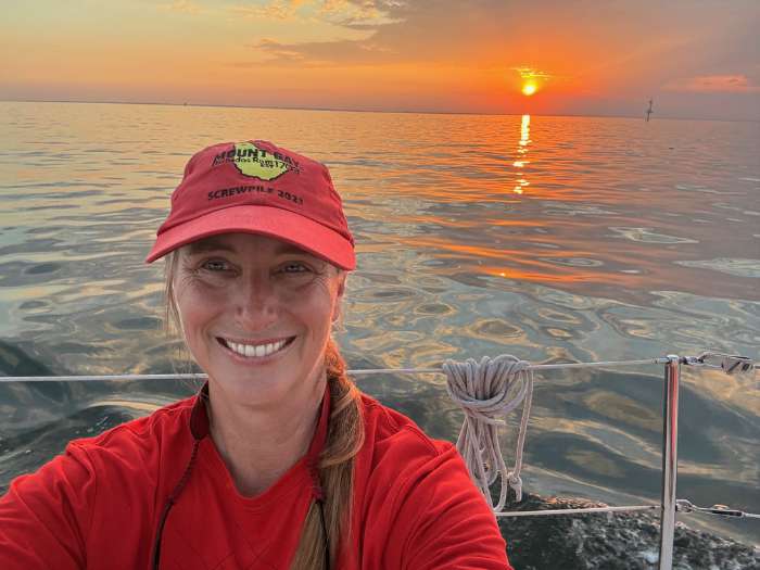 sailing cap sunset