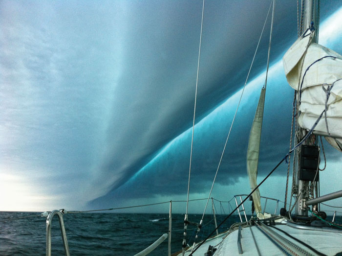 A roll cloud seen while sailing