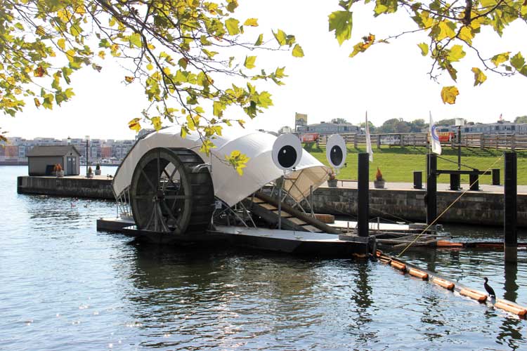 Mr. Trash Wheel cleaning up the Bay in Baltimore Maryland