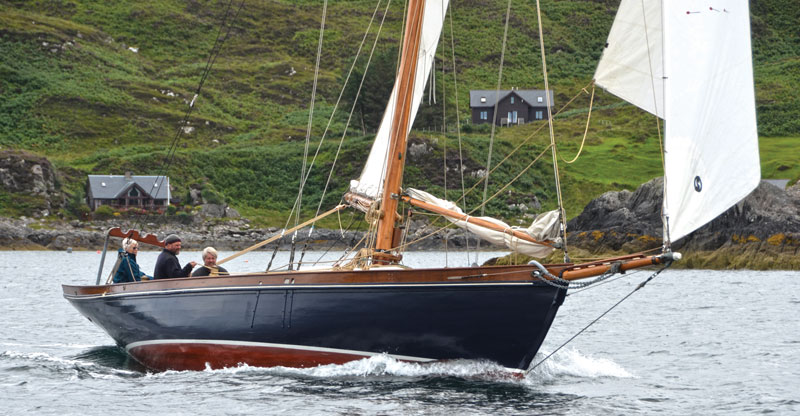 From left: Anne Marie Seddon, Jamie Robinson, and Michael Seddon. Sailing in Scotland.