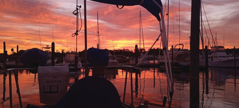Cape Charles, VA, waterfront at dawn