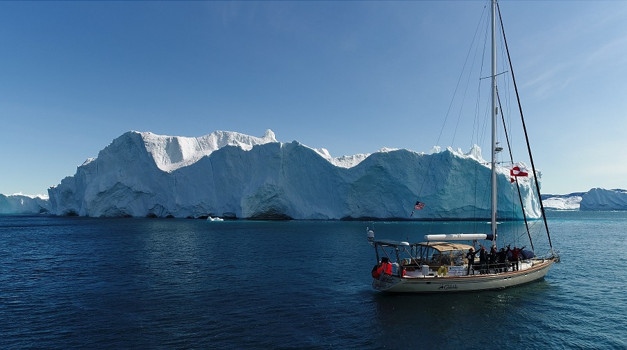 Celebrate and a Greenland glacier.