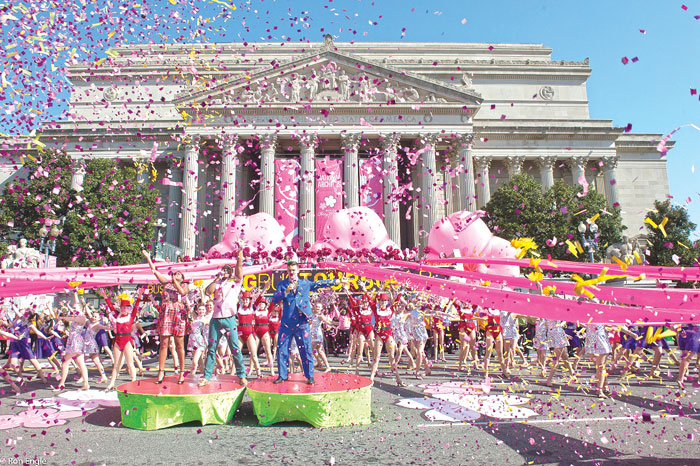 The National Cherry Blossom Festival Parade, April 14, runs for 10 blocks along iconic Constitution Avenue. Photo by Ron Engle, courtesy of National Cherry Blossom Festival