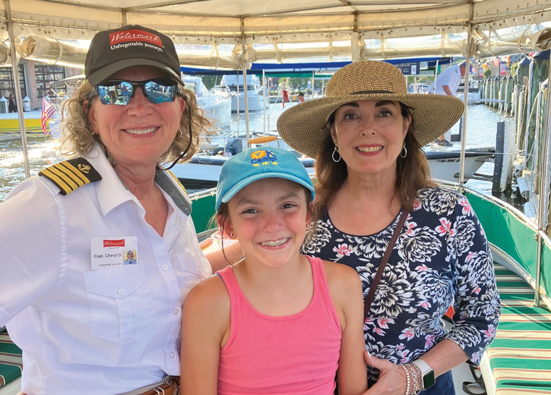 With a captain's license, Capt. Duvall operates Watermark's Miss Anne Captain and passengers aboard the Miss Anne