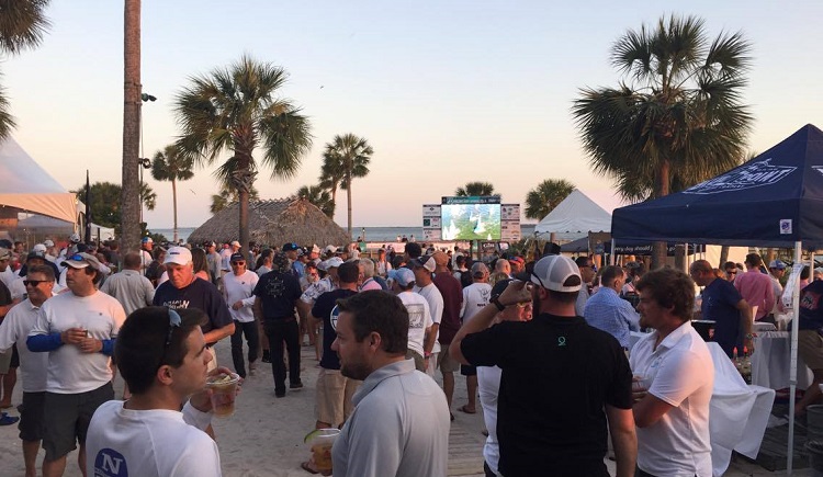 The party at Charleston Race Week -- the beach, friends, and adult beverages. It's hard to beat this setting.