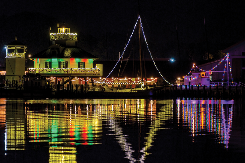 festive Christmas lights at CBMM