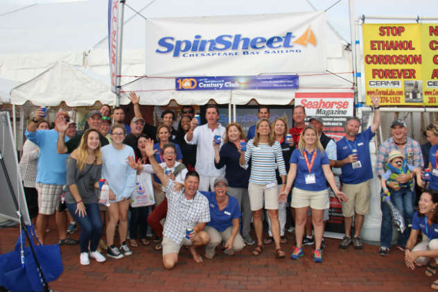 Team SpinSheet and friends celebrating our 21st birthday in 2016 at the SpinSheet booth.