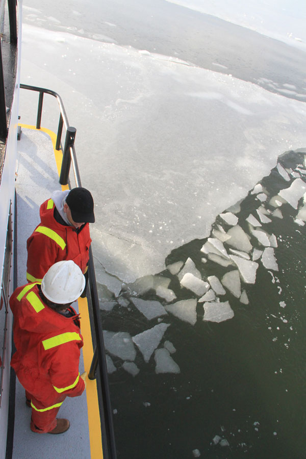 There is no charge for ice-breaking services, which are funded by boating taxes and license fees.