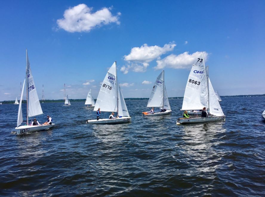 U.S. Junior Women's Doublehanded Championshps at AYC. Racing roundup pho