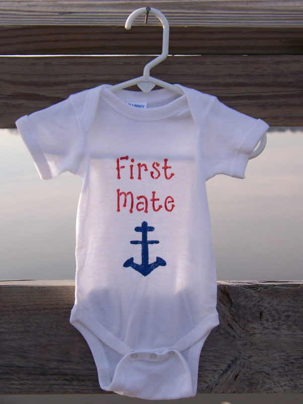 Keep Calm Im The First Mate Infant Baby Romper