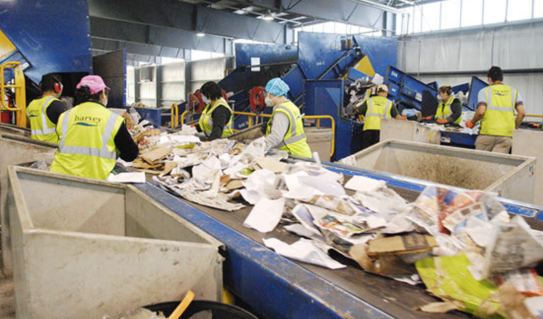 Trash sorting center.