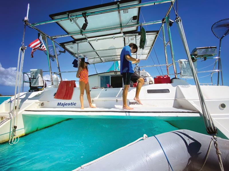 sailing kids on boat