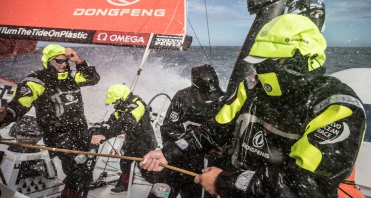 Guys, I've had a thought... we could just catch a flight from Auckland to Brazil. Champagne, in-flight movies... thoughts? -- photo from volvooceanrace.com