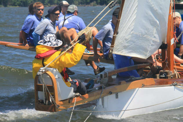 The Mystery crew at the Miles RIver YC Governor's Cup 2017. Photo by Craig Ligibel