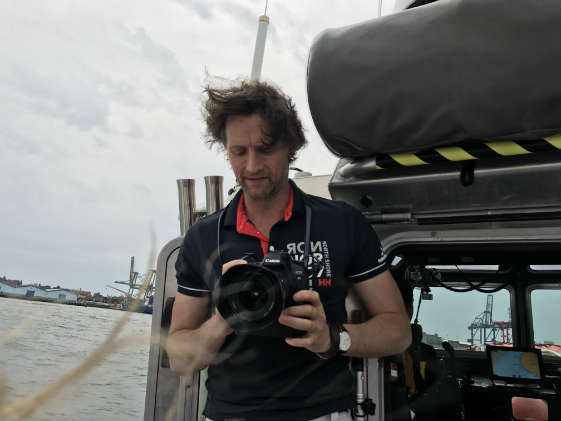 Helly Hansen's photographer for the day, Peter Buckingham.